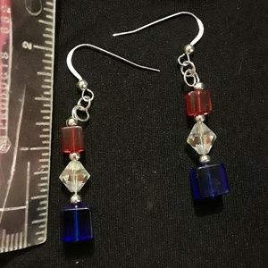 Elegant Americana earrings! Sterling ear wires.!